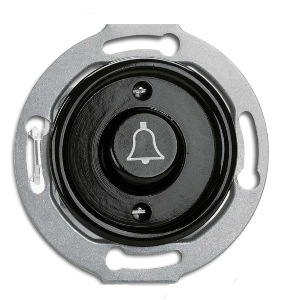 THPG - Rocker button door opener and symbol (bell) 10A bakelite black 173056