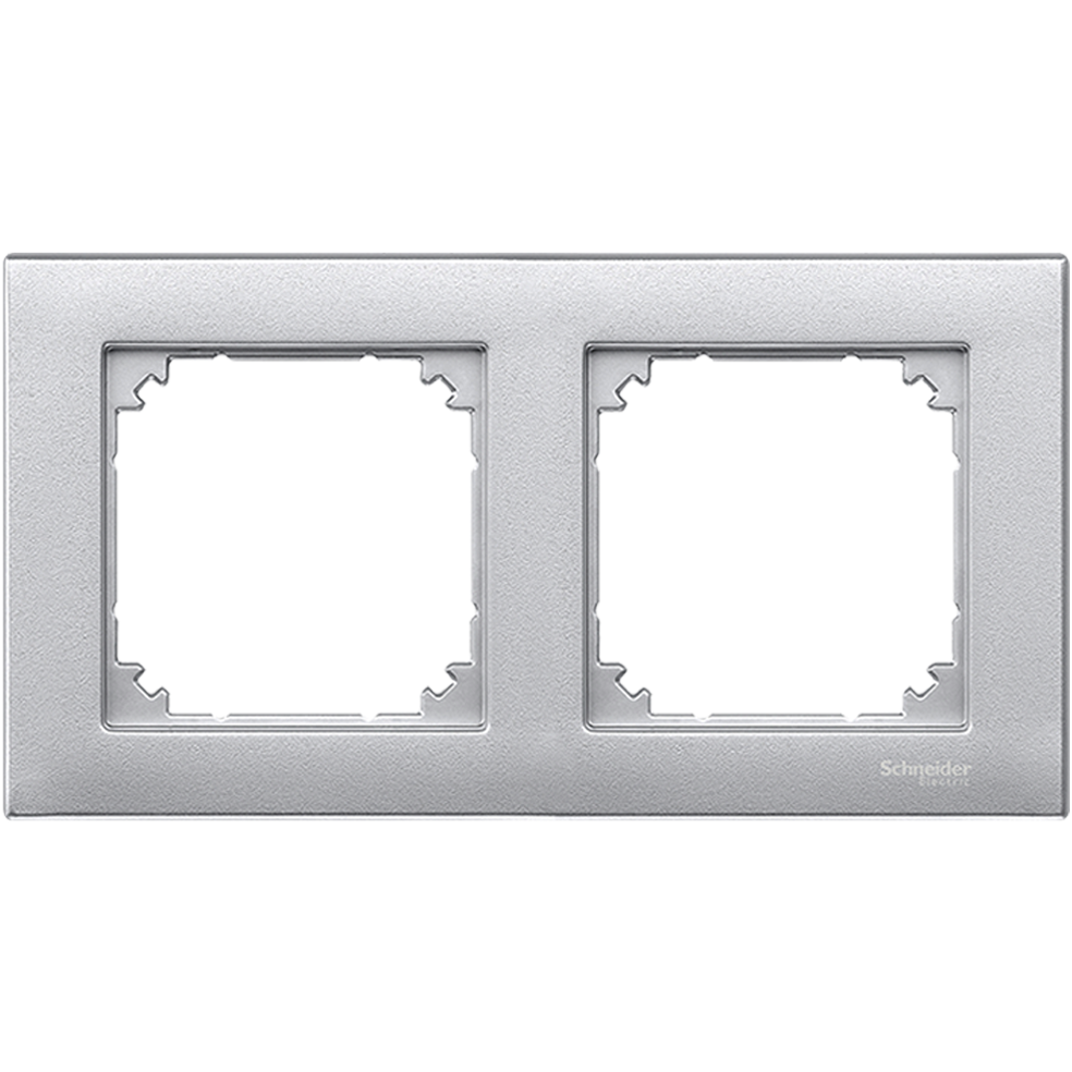 SCHNEIDER ELECTRIC - MTN486260 M-Plan frame, 2-gang, aluminium