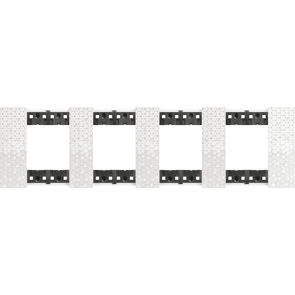BTICINO - KA4802M4MW 2+2+2+2 modules Living Now cover plate - pixel