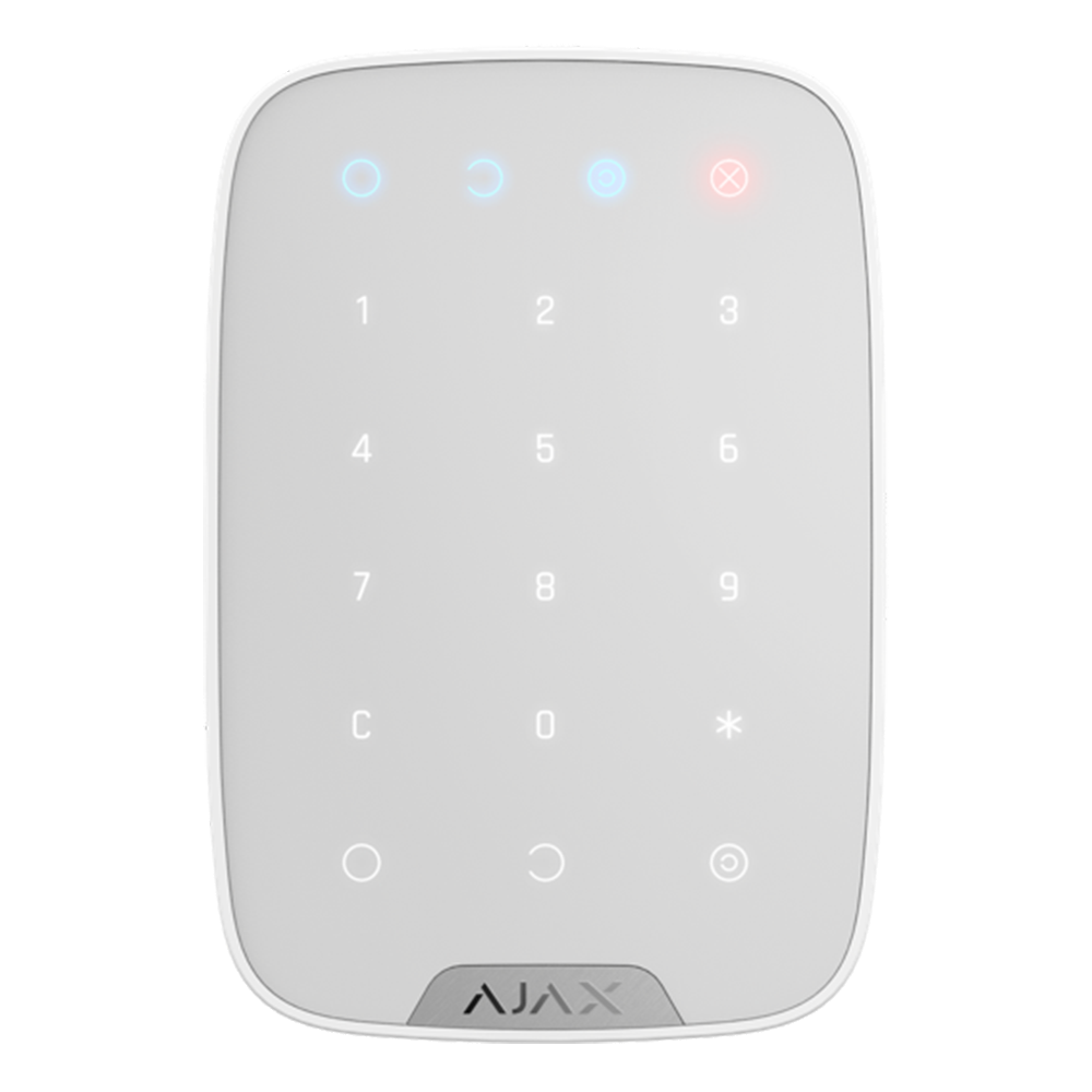 AJAX - Wireless touch keyboard with LED indication, white, KeyPad 38249.12.WH1