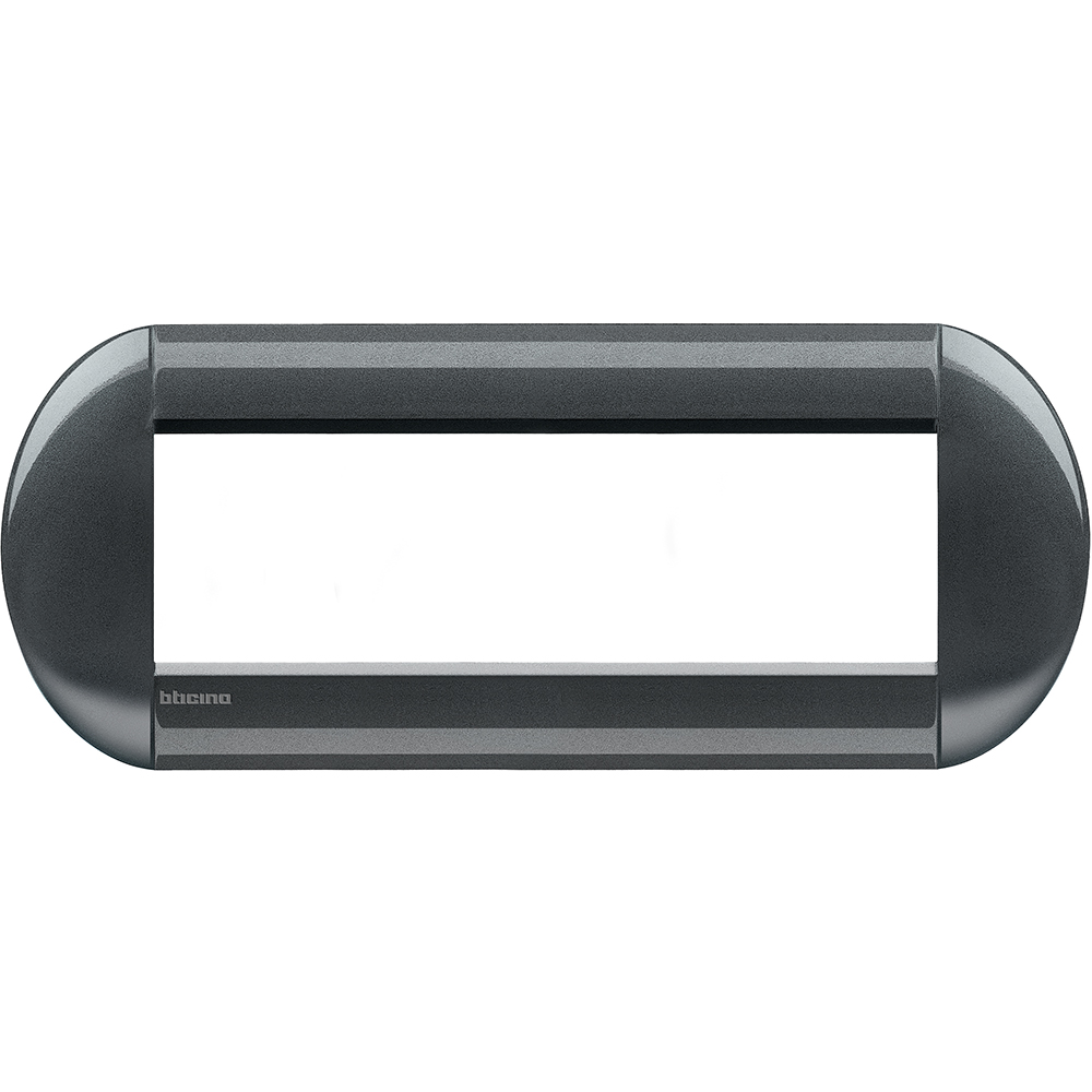 BTICINO - LNB4807AC Рамка 7М Dark steel метална елипсовидна Livinglight