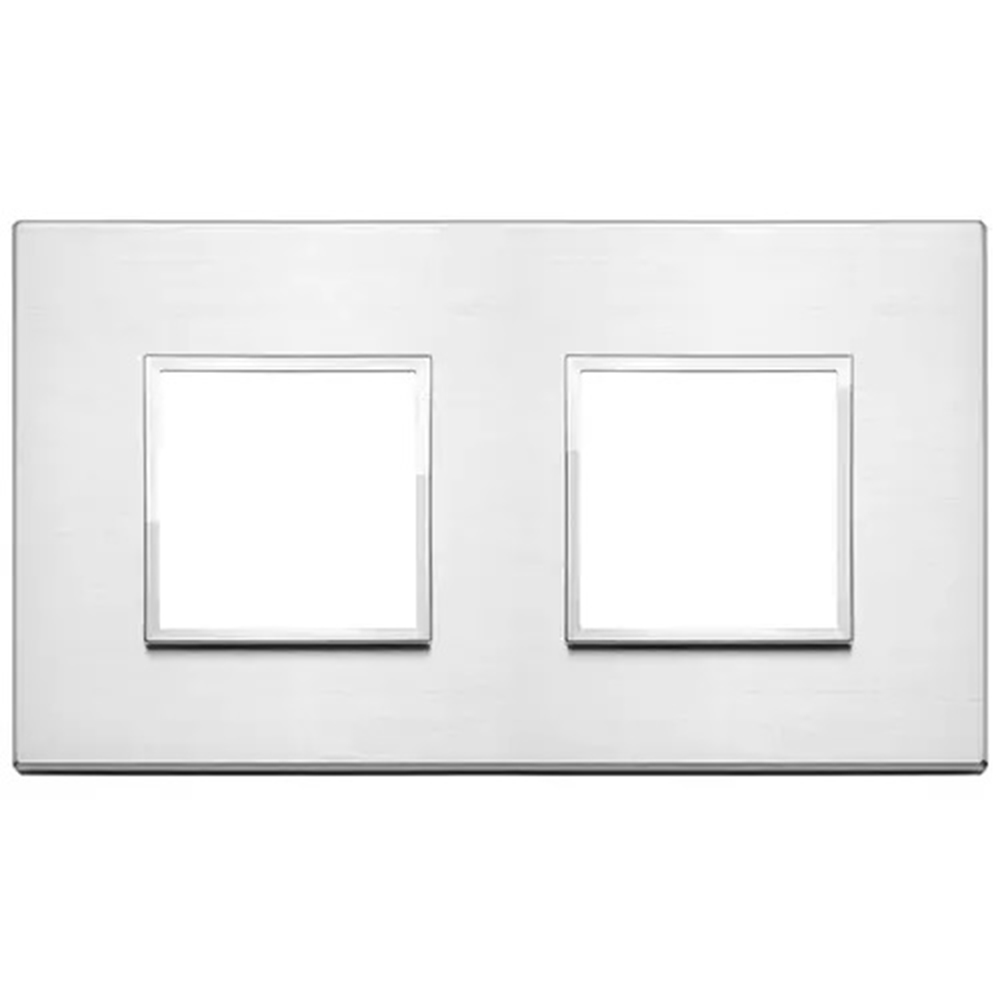 VIMAR - 21643.01 - Eikon EVO 2х2М рамка немски стандарт brilliant aluminium