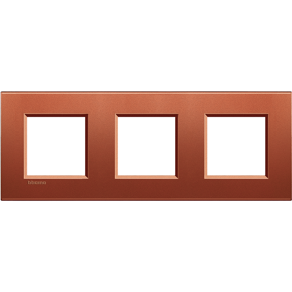 BTICINO - LNA4802M3RK Square cover plate 3х2modules -brick-metal