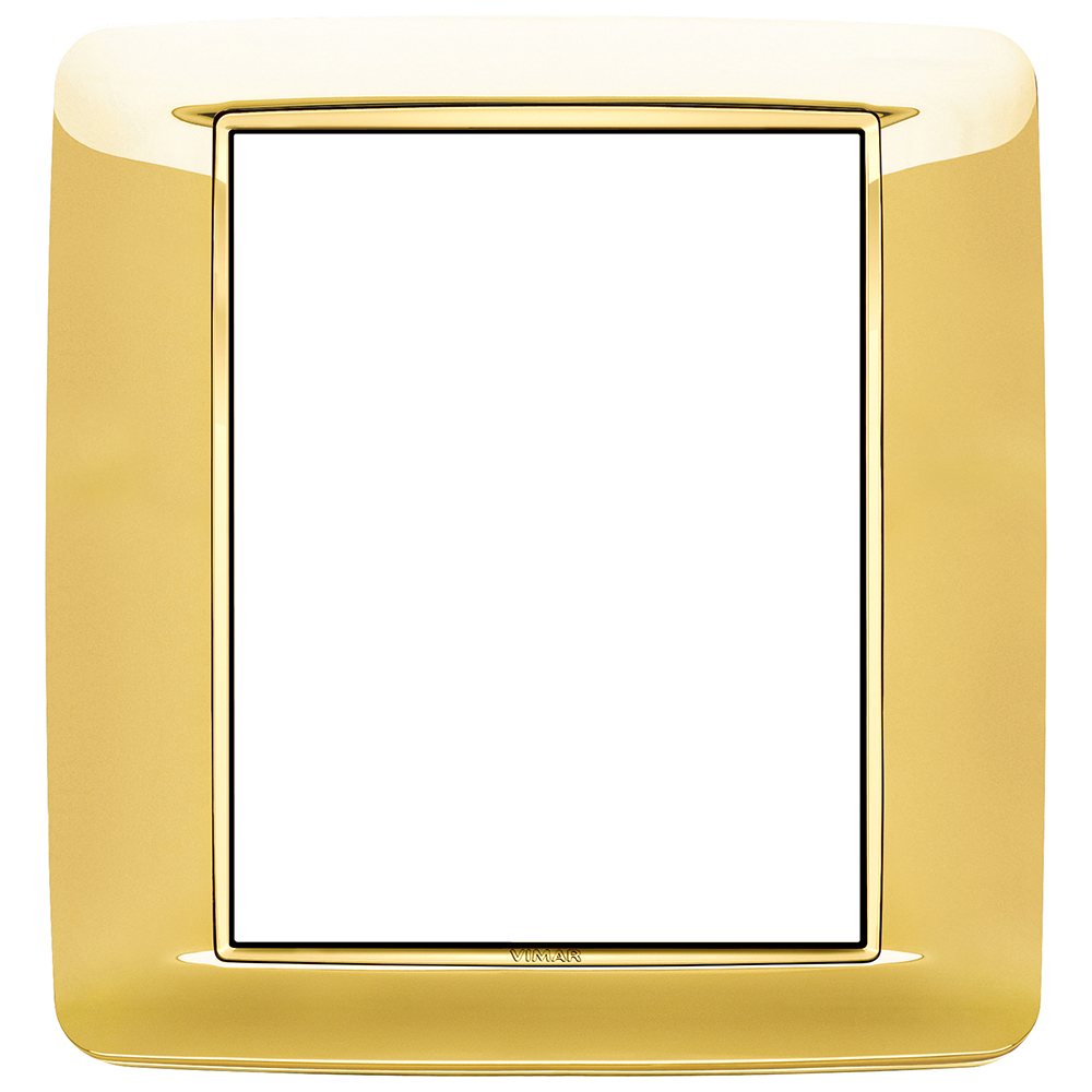 VIMAR - 20698.G24 - Round plate 8M Galvan.polished gold