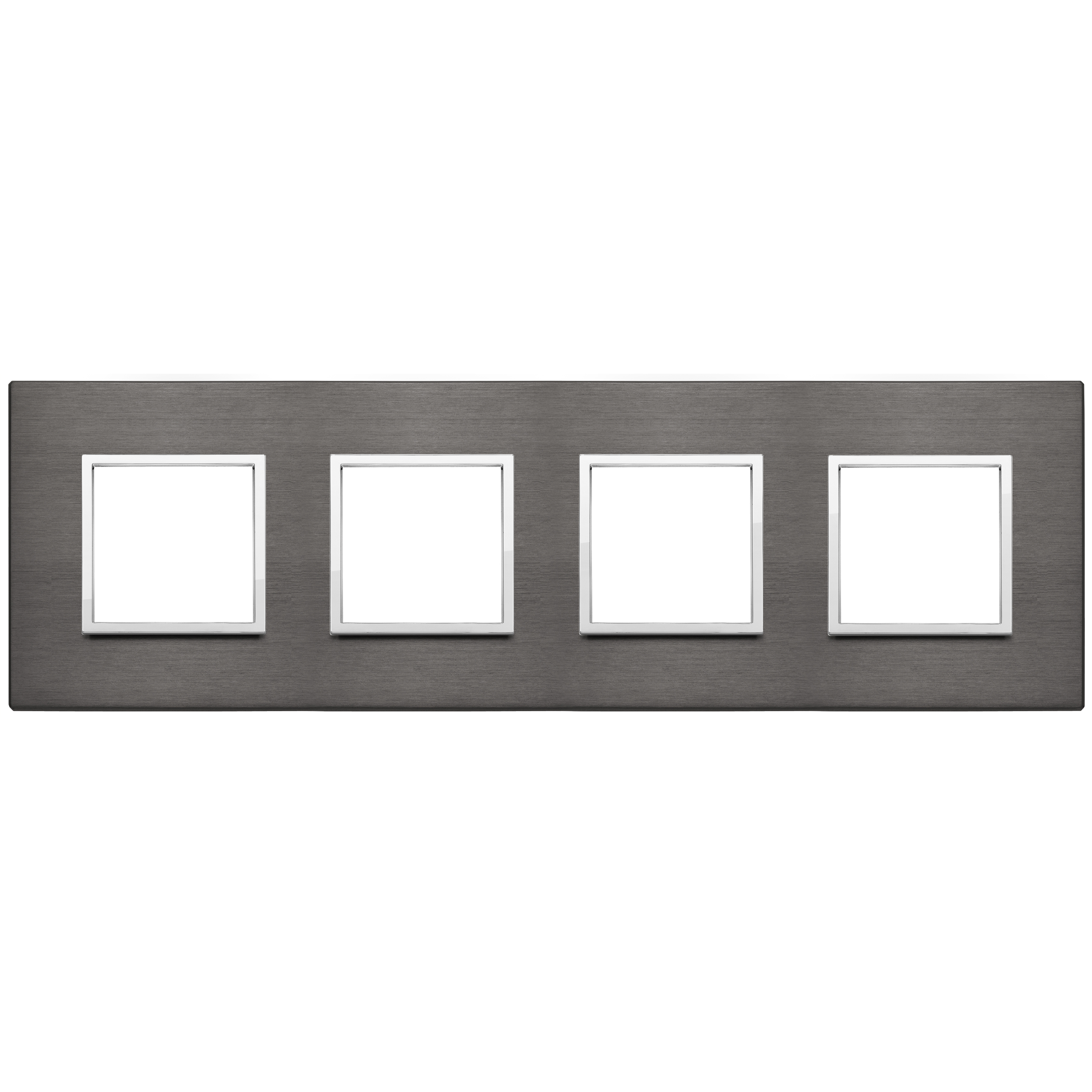 VIMAR - 21669.03 - Plate 8M (2+2+2+2) 71mm lava grey