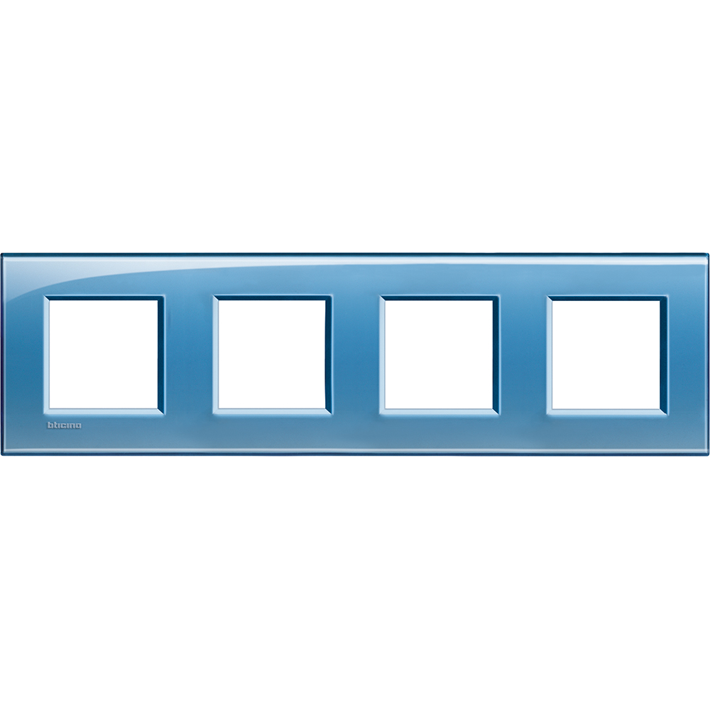 BTICINO - LNA4802M4AD Square cover plate 4х2modules -blue-technopolymer