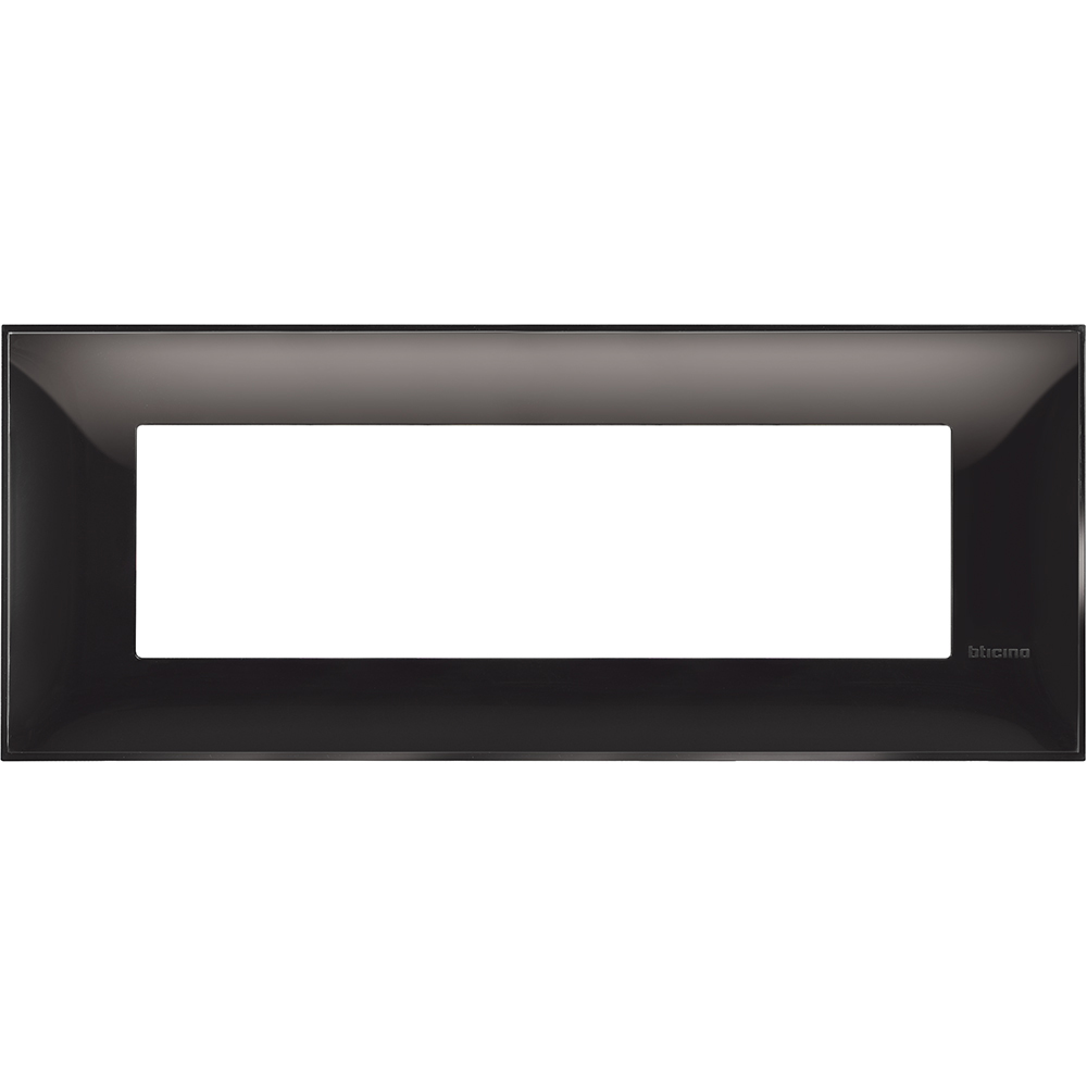 BTICINO - R4807BC cover plate - 7 centered module - Black