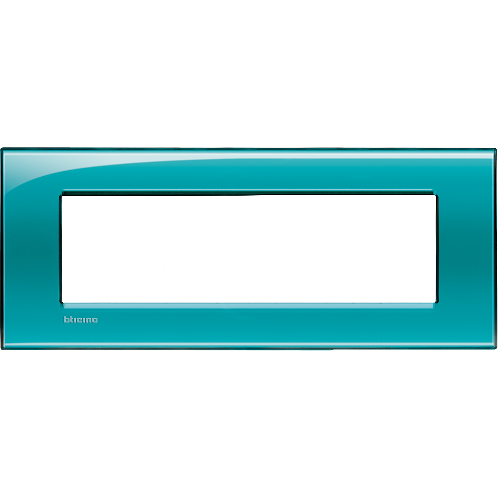 BTICINO - LNA4807VD Square cover plate 7 modules - green deep 