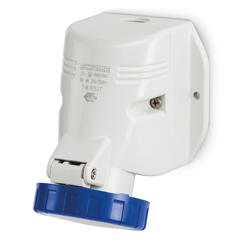 Optima Sensor Socket SCAME - Industrial socket 2P+E 32A IP66 series Optima Top M32 open ...