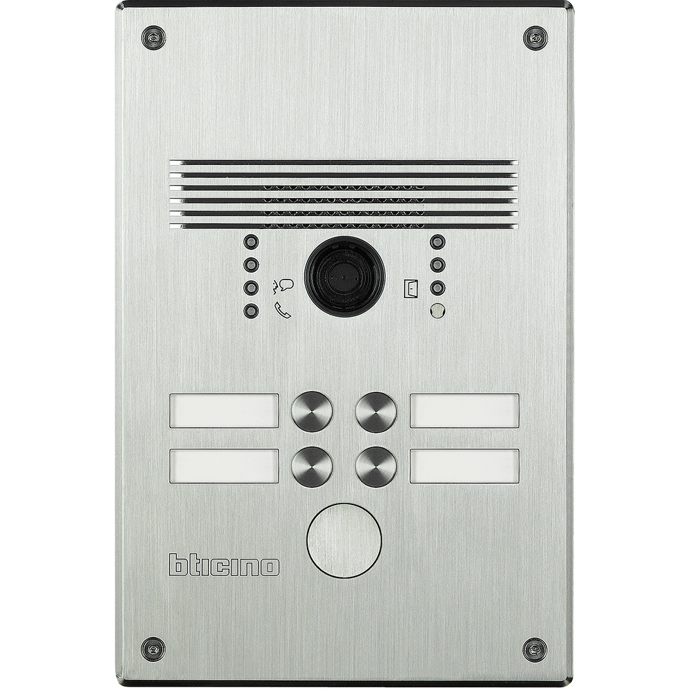 BTICINO - 308011 Linea 300 Monobloc vandal-resistant video entrance panel up to 4 calls