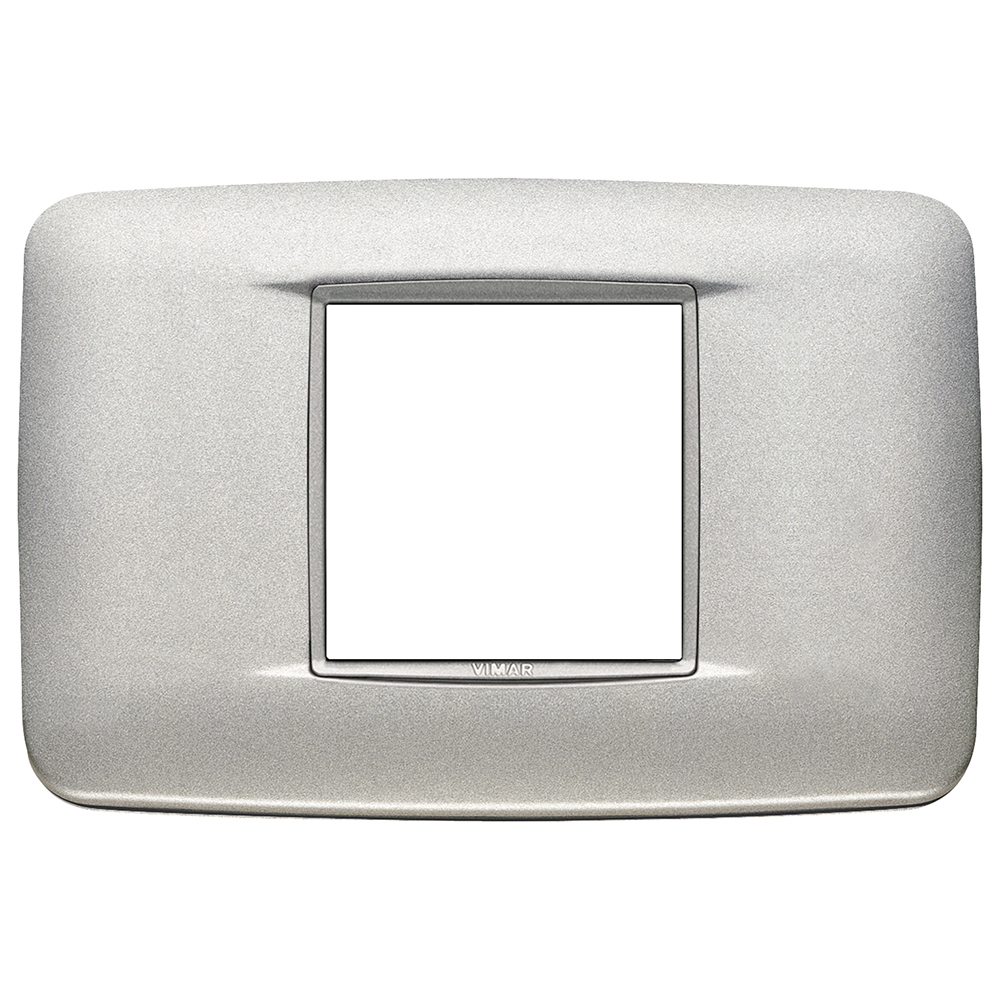 VIMAR - 20682.N13 - Round plate 2centrM Bright matt silver