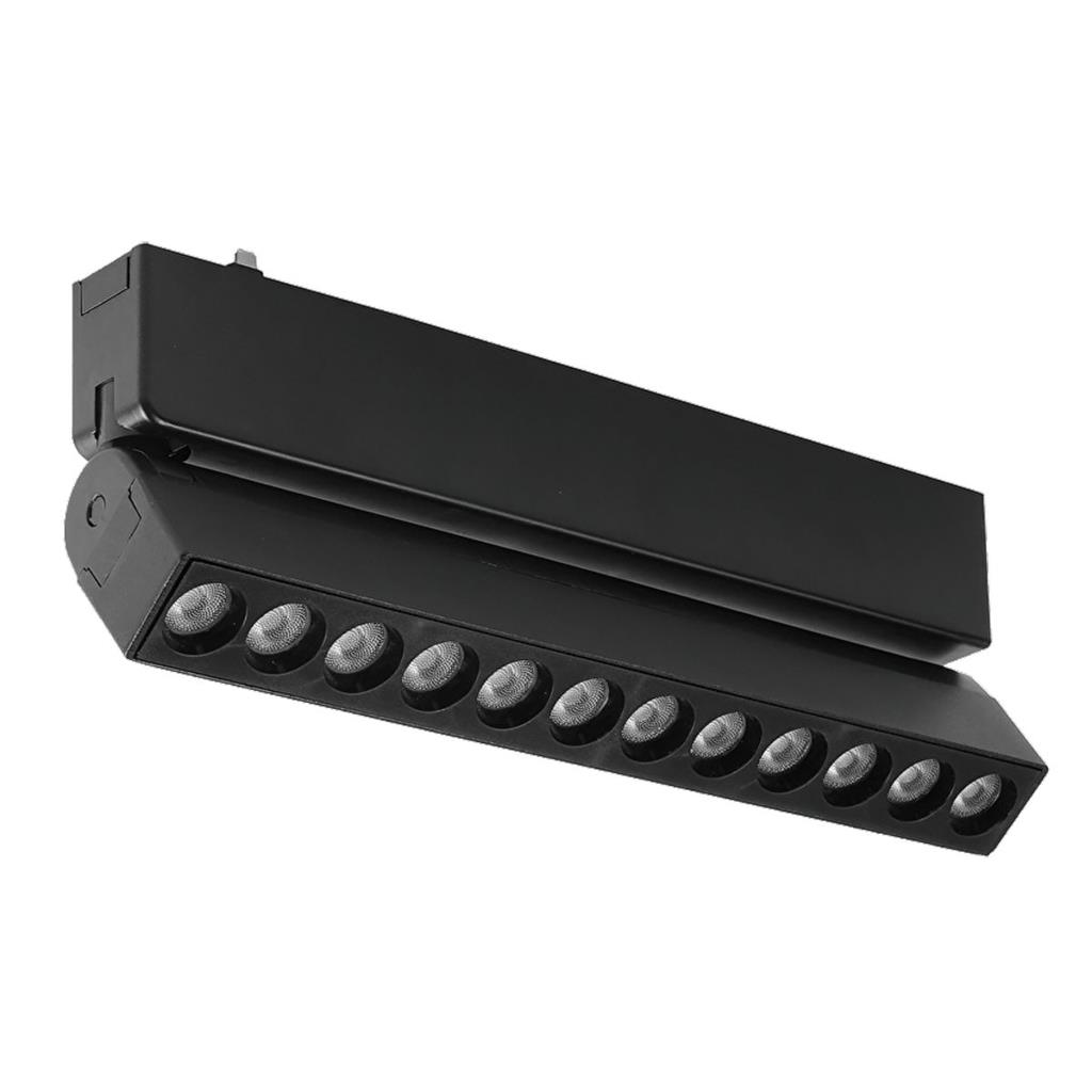 ULTRALUX - LED body magnetic black rail light SMART 12W 24⁰ CCT 48V DC LMST2F12CCT