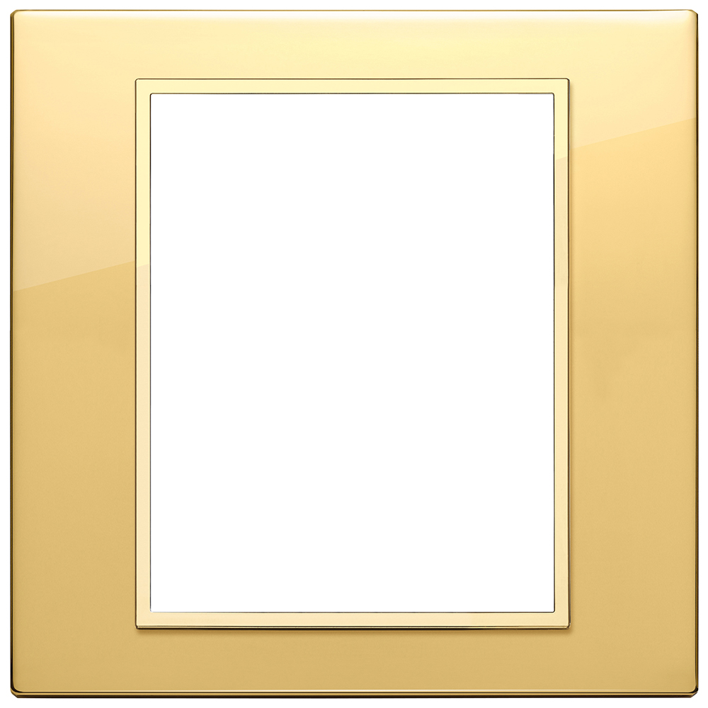 VIMAR - 21668.G09 - Plate 8(4+4)M aluminium polished gold