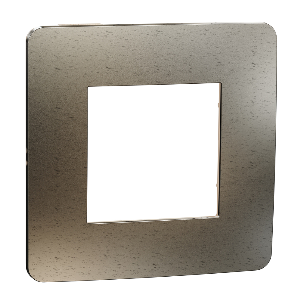 SCHNEIDER ELECTRIC - NU280251M New Unica - cover frame - 1 gang - 1 x 2 modules - bronze/ ivory mirror surface 