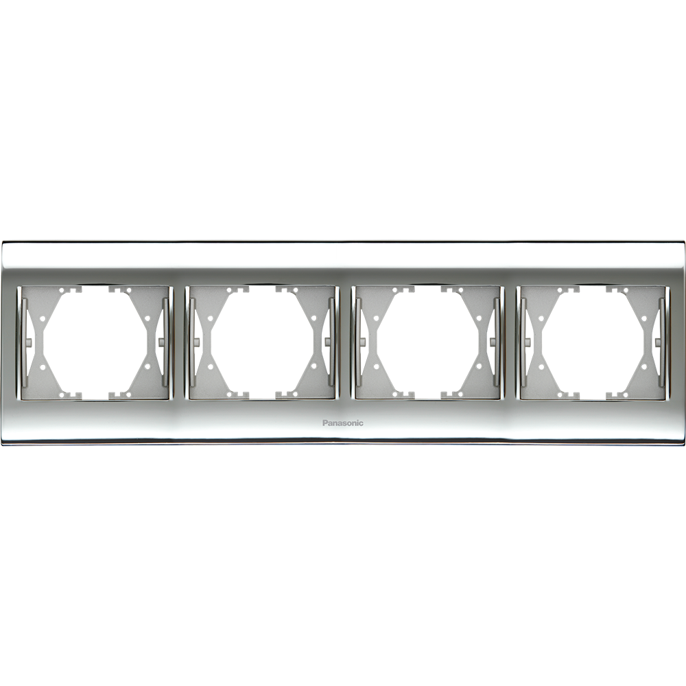 PANASONIC - Four gang Frame Chrome WBTF0804-5CH 