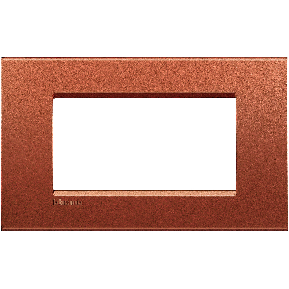 BTICINO - LNA4804RK Square cover plate 4 modules - brick 