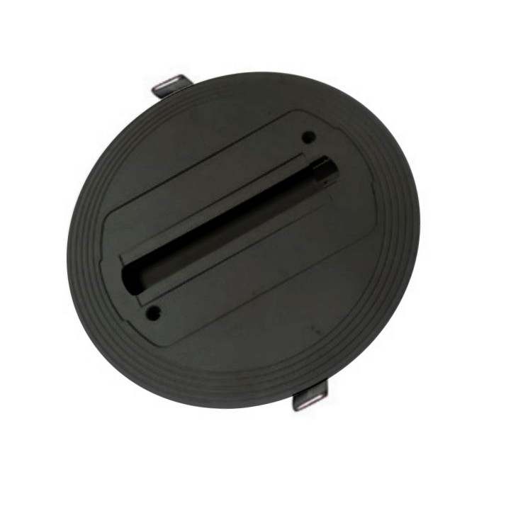ACA LIGHTING - Round recessed rosette for three phase track black RTB2WB
