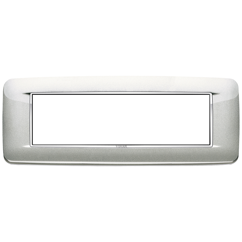 VIMAR - 20687.C10 - Round plate 7M Bright metallic silver