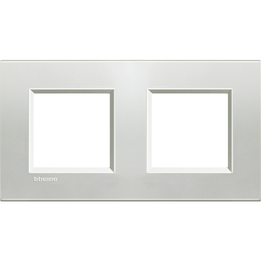 BTICINO - LNA4802M2AG Square cover plate 2х2modules - silver