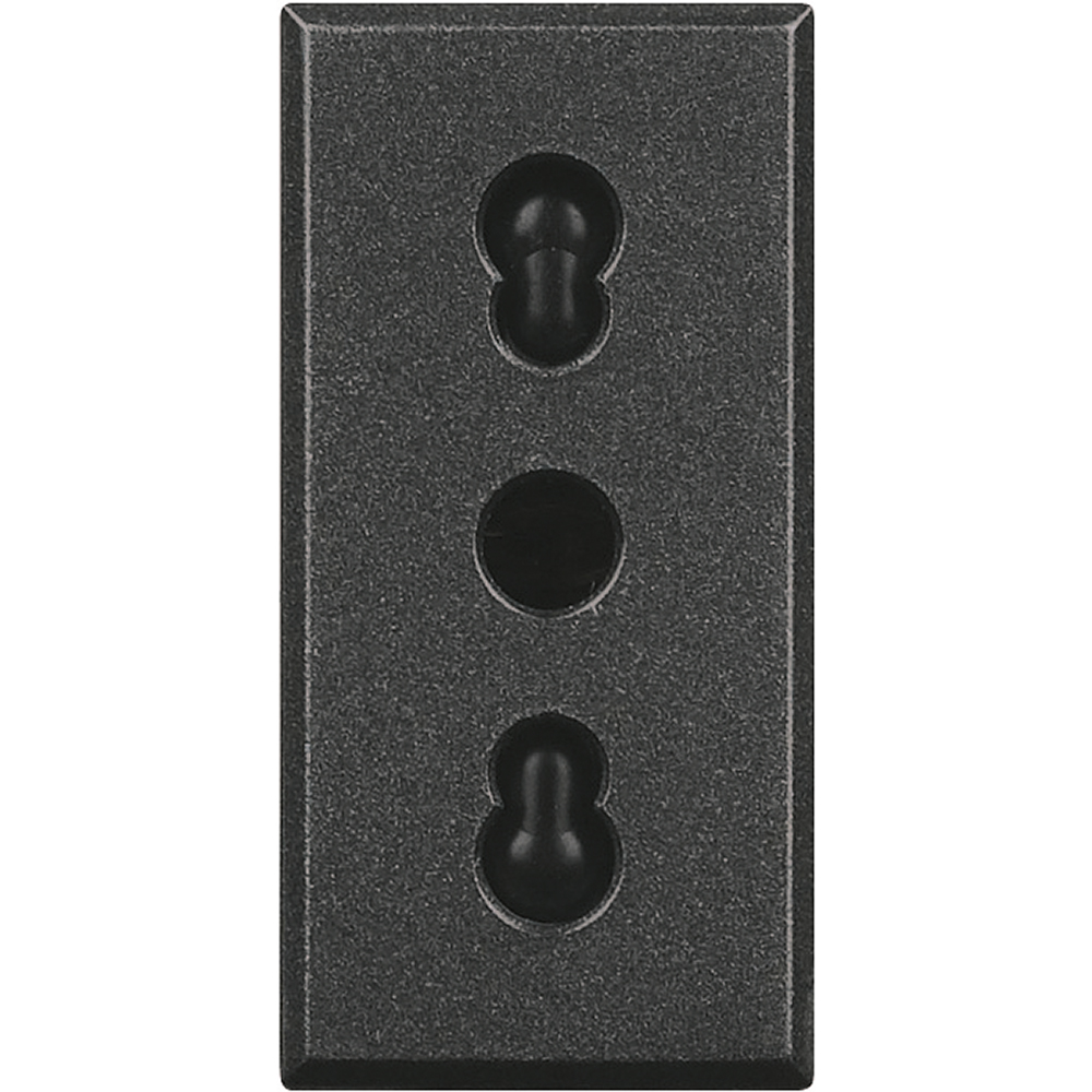 Bypass-Steckdose 2P+T 10/16A – Set Mit 10 Stück, Grau, Kompatibel Mit Bticino Living Light