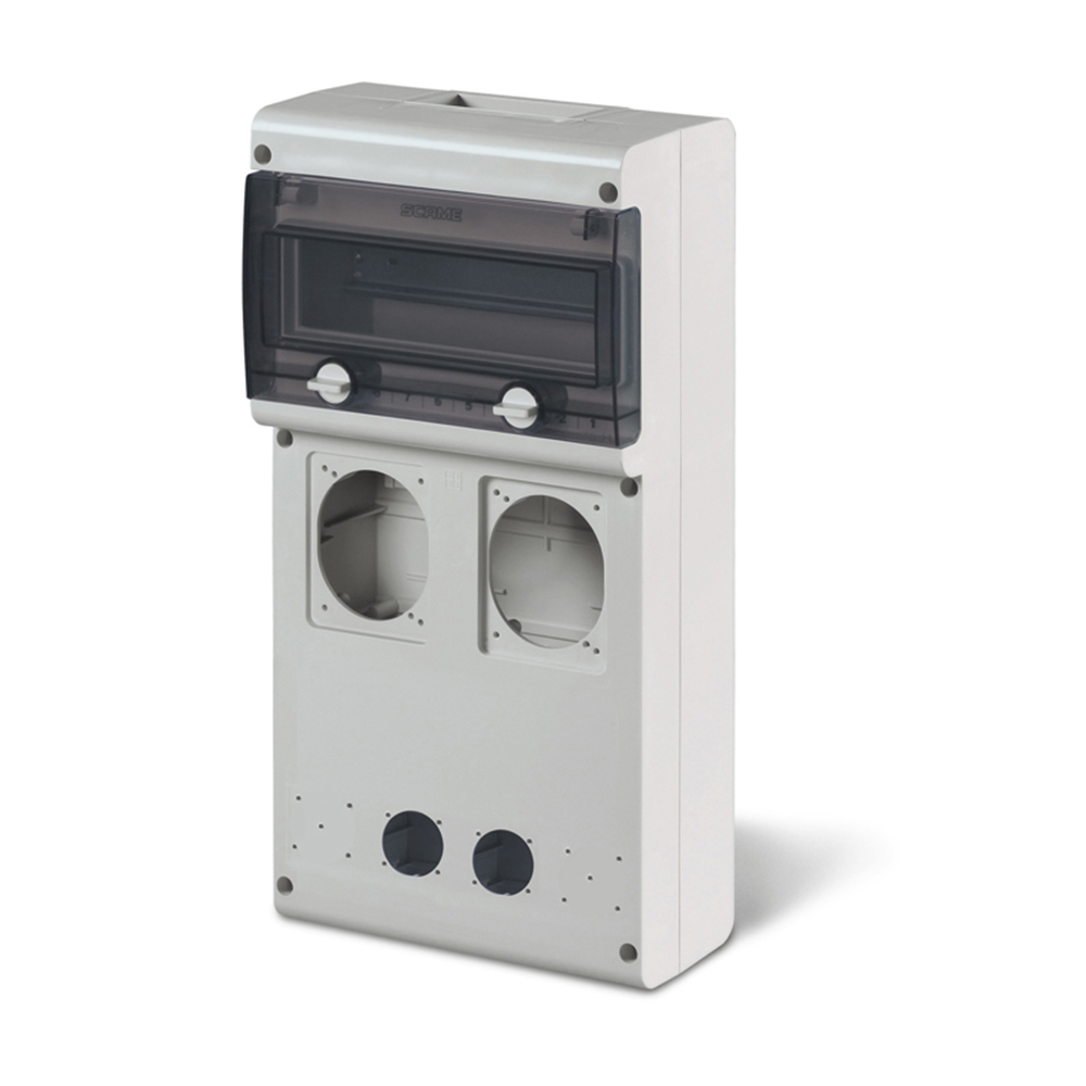 SCAME - Block IP66 SURFACE MOUNTING BLOCK4 11 MOD. 212x415x105mm  632.4530-000