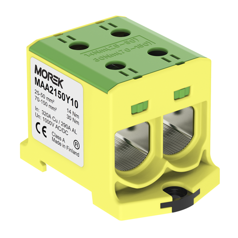 MOREK - OTL150-2 ye/gr 2xAl/Cu 25-150mm² 1000V Universal terminal  MAA2150Y10