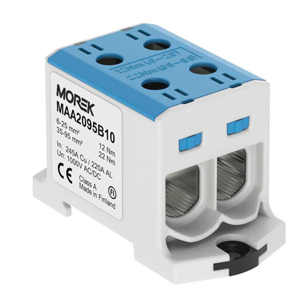 MOREK - OTL95-2 blue 2xAl/Cu 6-95mm² 1000V Universal terminal  MAA2095B10