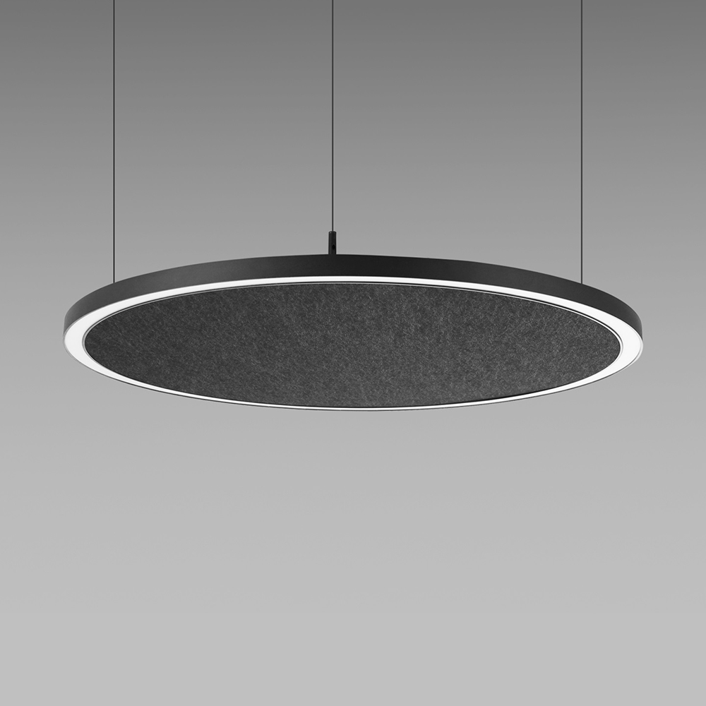 POLARIS LIGHTING - LED акустичен кръг COOL Ø800/25/25mm 42W 3000K 3780lm 110° сив 2503-80
