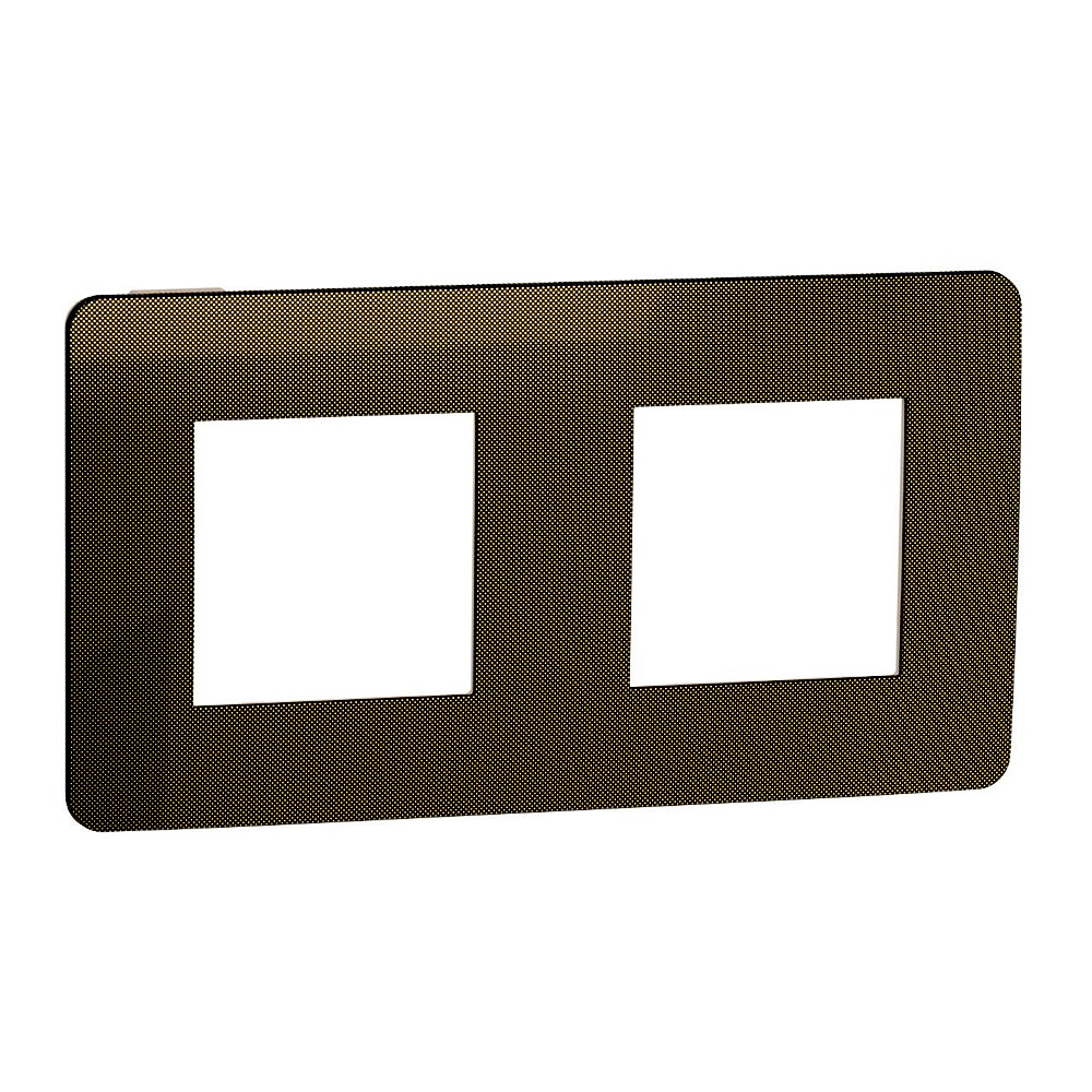 SCHNEIDER ELECTRIC - NU280451 cover frame - 2 gangs - 2 x 2 modules - bronze/ ivory coarse surface