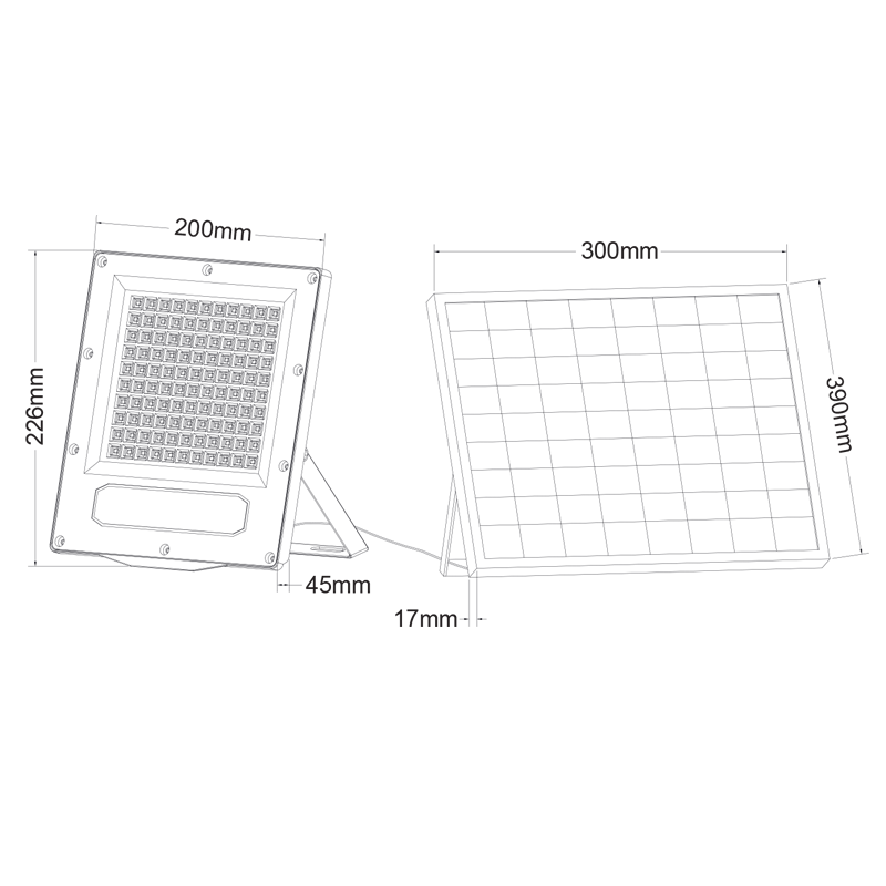 ACA LIGHTING - FLARE18040 SOLAR SMD LED FLOOD LIGHT 180W 4000K IP66 90 ...