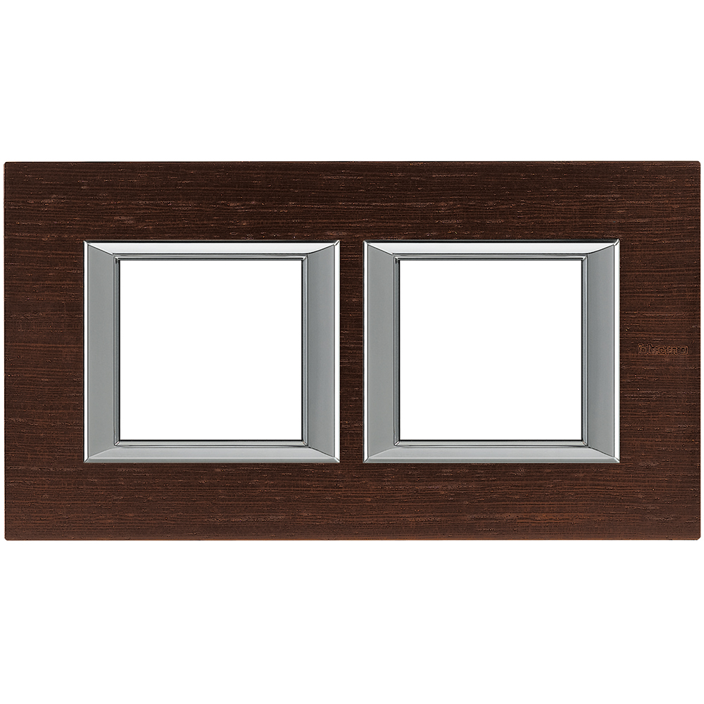 BTICINO - HA4802M2HLWE rectangular cover plate 2х2modules-Wenge - wood