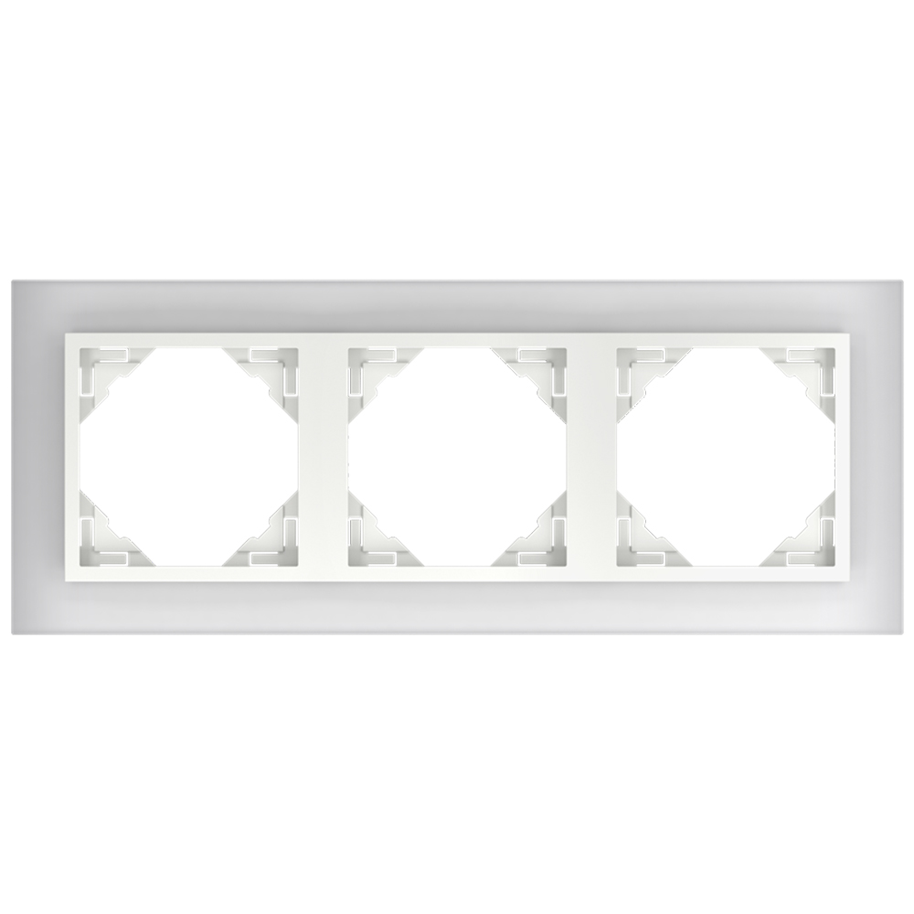 EFAPEL - TRIPLE FRAME GLASS/ICE 90930 TCG LOGUS 90 Crystal