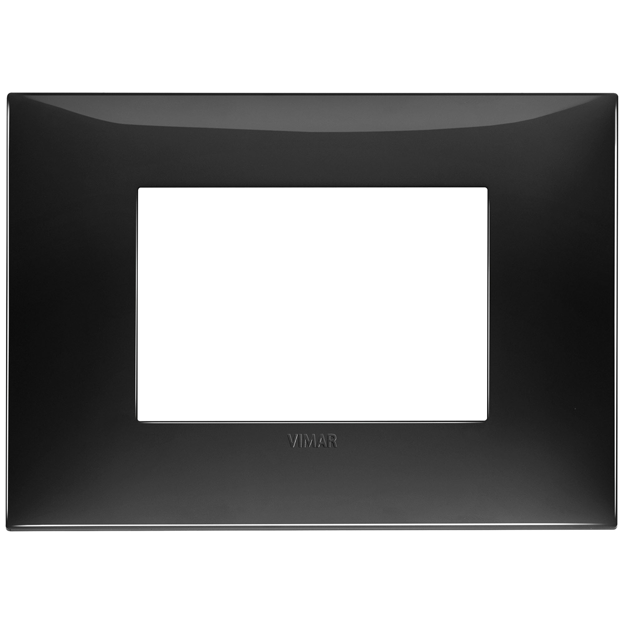 VIMAR - 09673.04 cover plate - 3 centered module black color NEVE UP