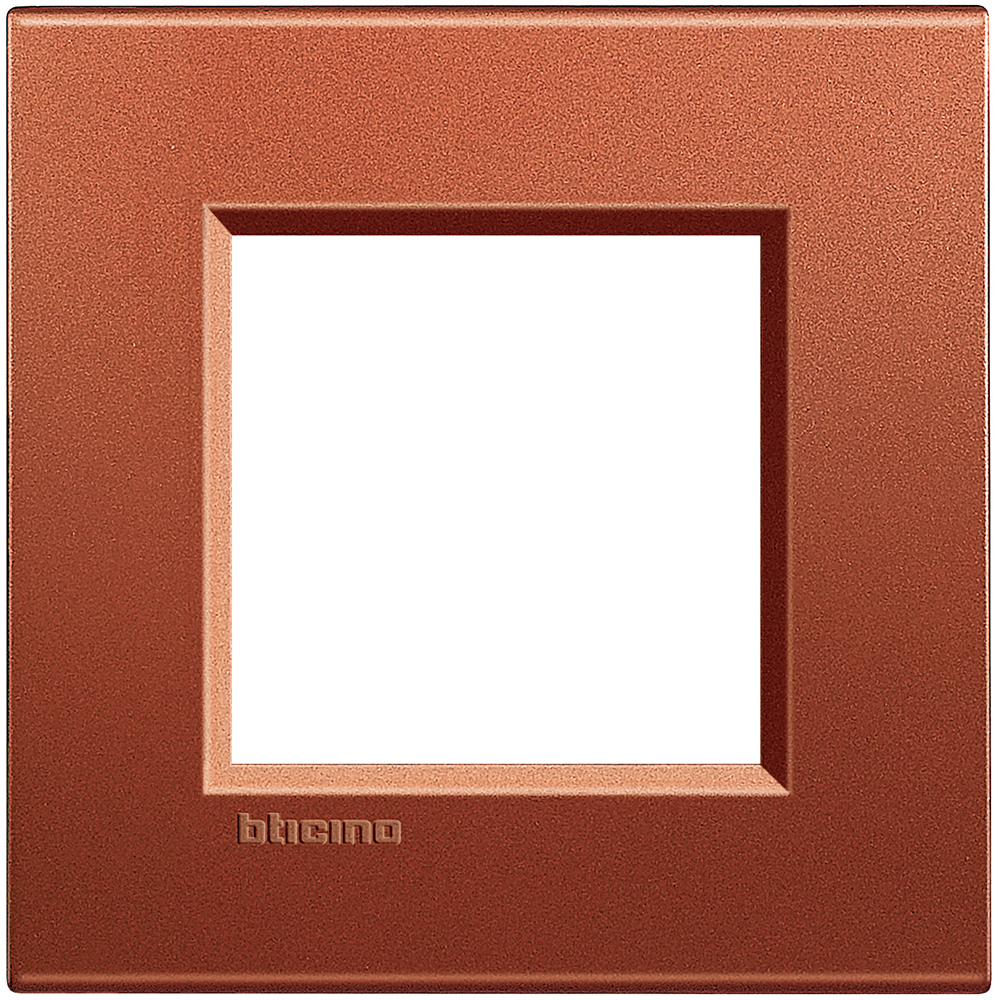 BTICINO - LNA4802RK Square cover plate 2 modules - brick 