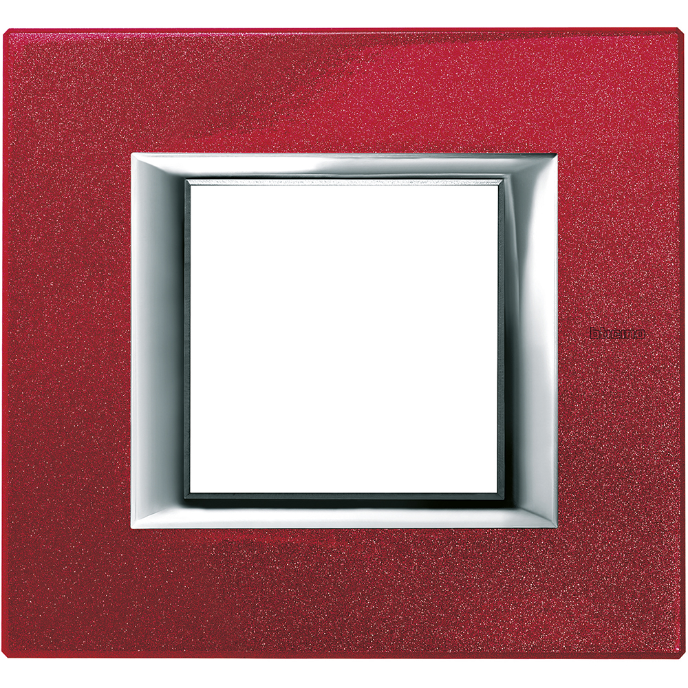 BTICINO - HA4802RC Rectangular cover plate 2 modules - red China 