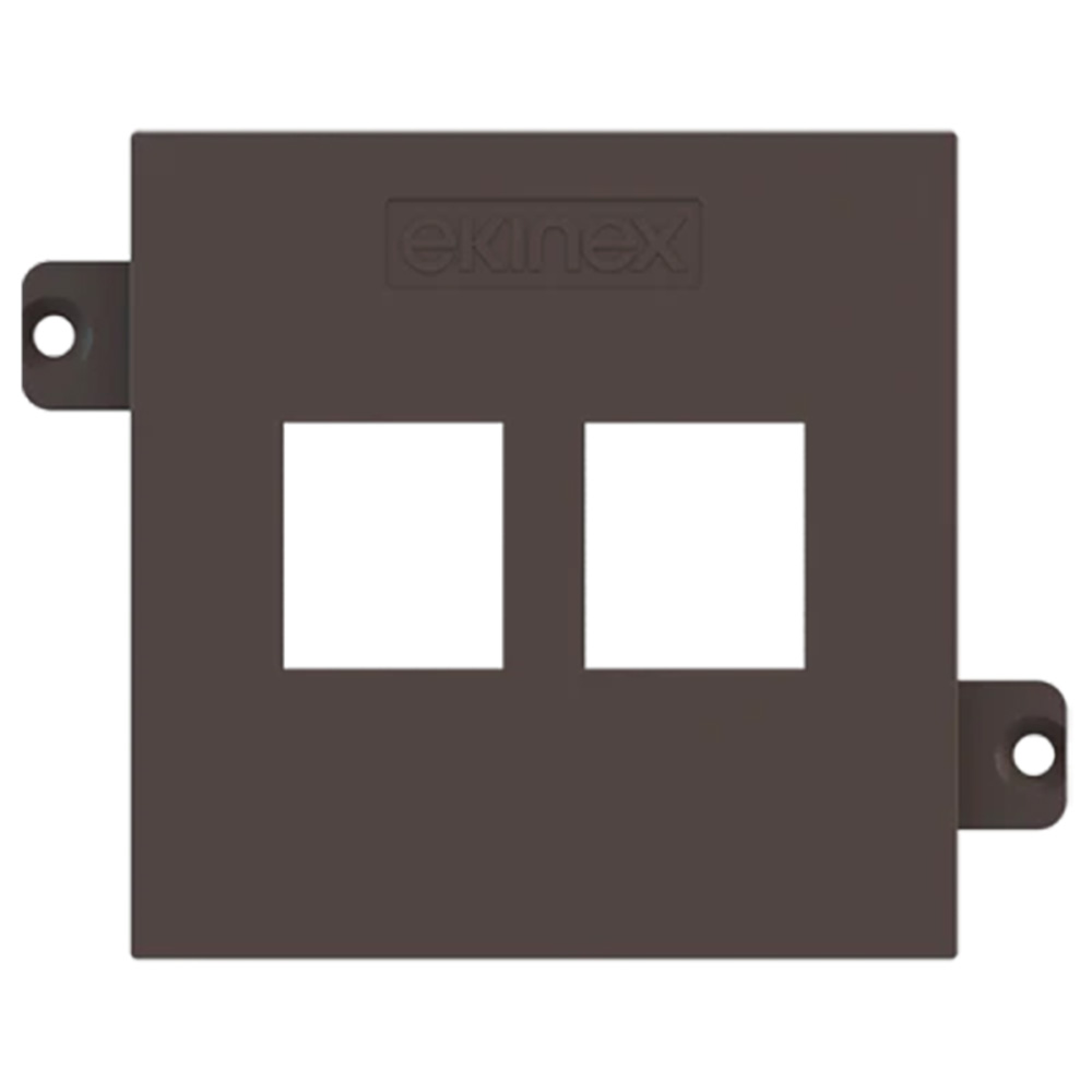 Ekinex - Лицев панел за 2х RJ45 Keystone 55x55 Fenix какао - EK-KSC-2K-FCC