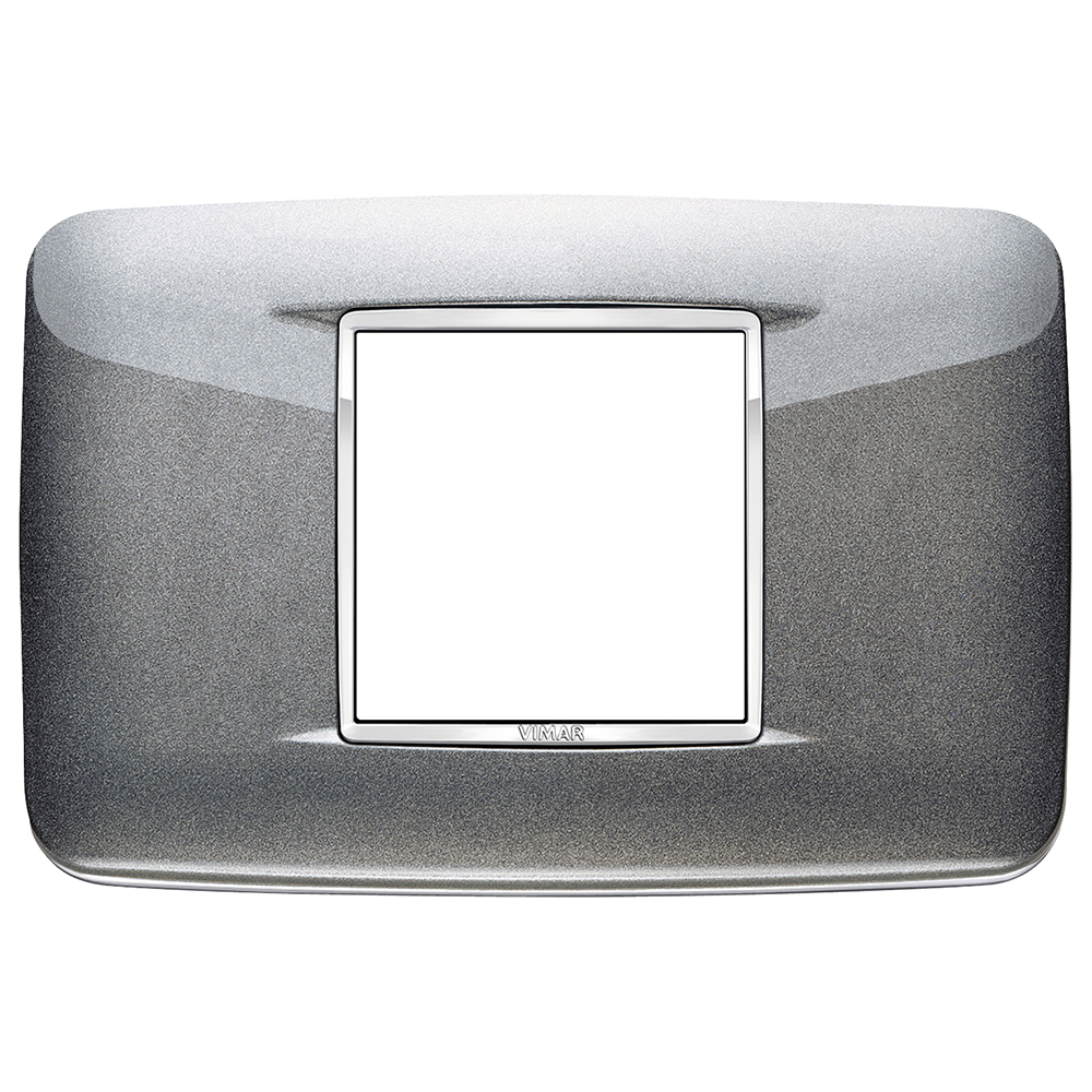 VIMAR - 20682.C09 - Eikon Chrome Round Рамка 2М италиански стандарт Metallic Atlantic grey