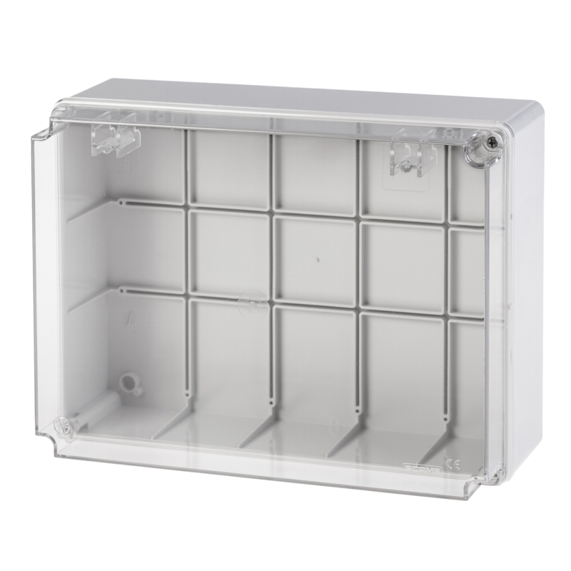 SCAME - Junction Box 300х220х120mm IP56, UV, solid walls, screw closure transparent lid Scabox  686.229
