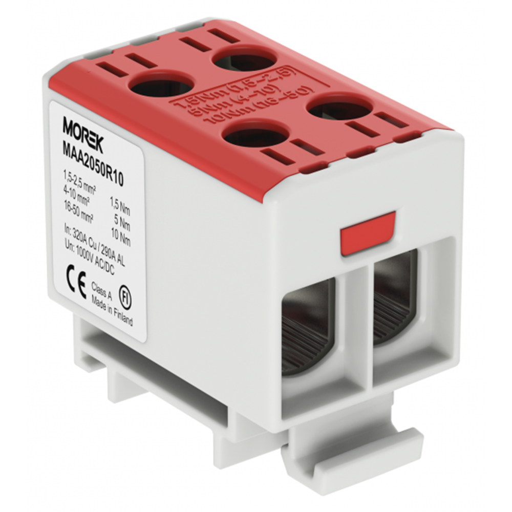 MOREK - OTL50-2 red 2xAl/Cu 1,5-50mm² 1000V Universal terminal  MAA2050R10