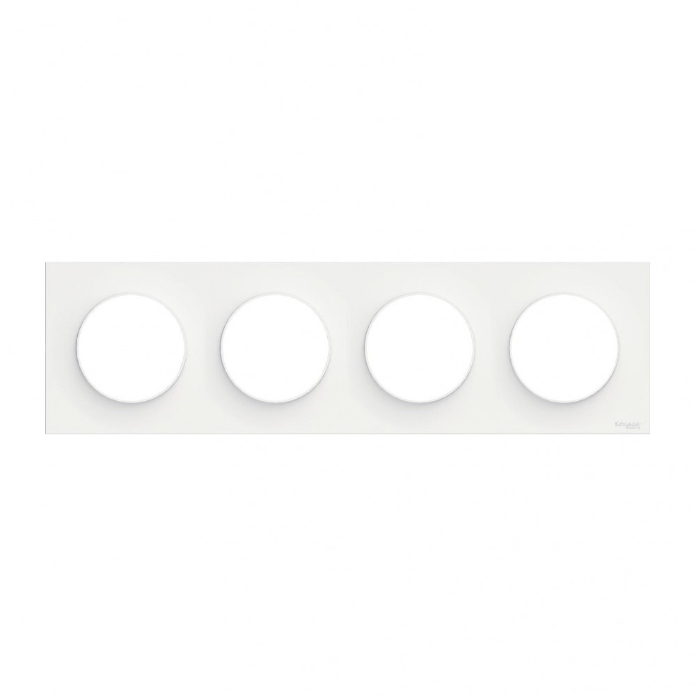 SCHNEIDER ELECTRIC - S520708 Odace Styl cover frame 4 gang  white