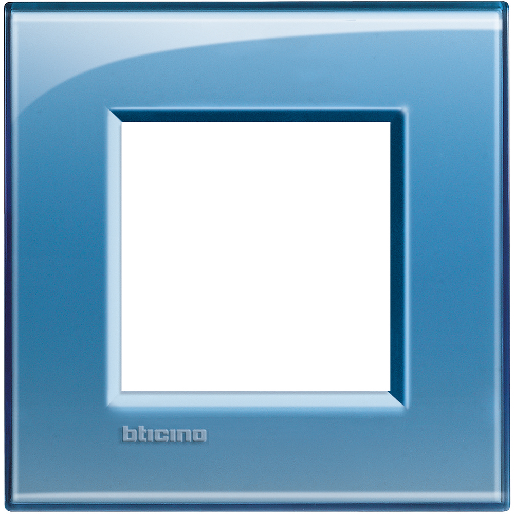 BTICINO - LNA4802AD Square cover plate 2 modules - blue deep 