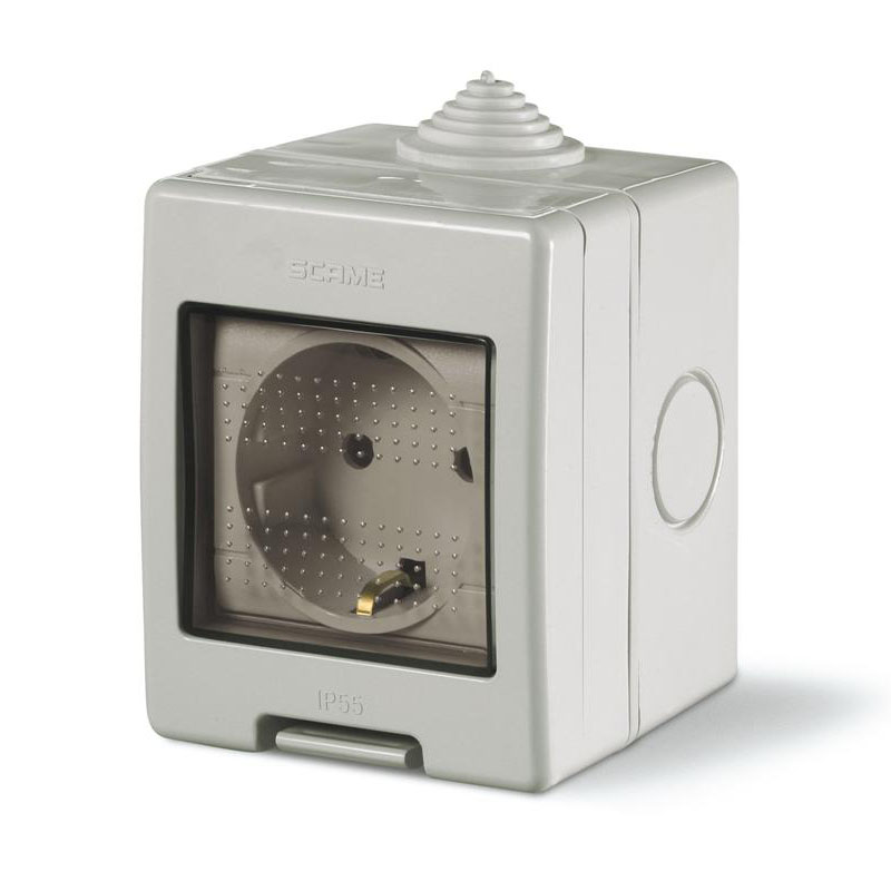 SCAME - COVER FLANGE FOR MODULAR DEV. IP55 68x82x66mm 2 MOD. 1 X 16A ...