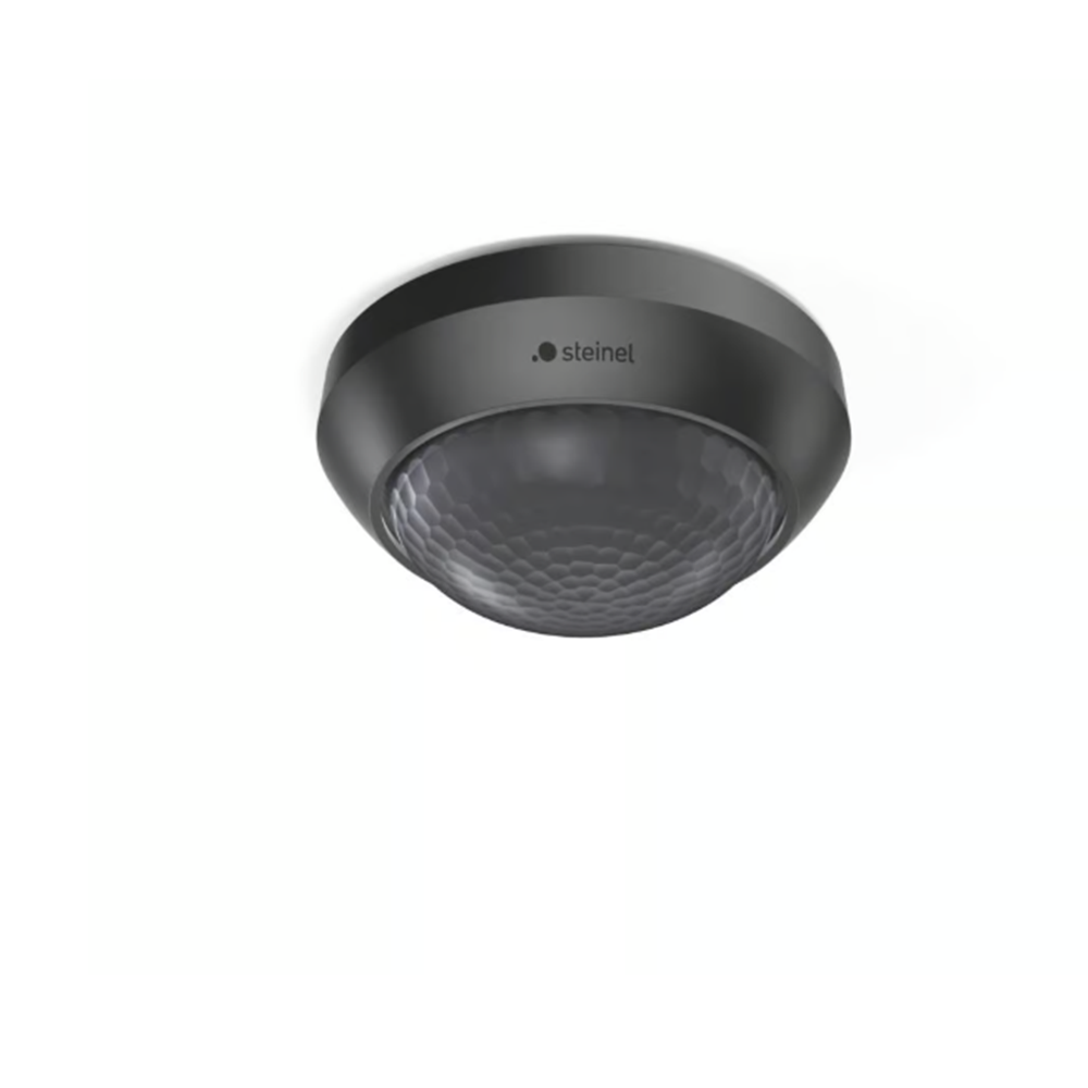 STEINEL - PIR motion detector, for surface mounting on ceiling, 360°, range D24m @ h=2.8m, IP54, IS 2360-3 ECO, Black SL081706