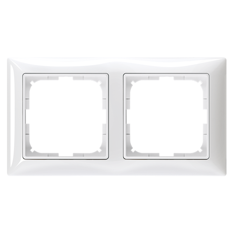 ABB - 2CKA001725A1480 Рамка двойна ABB Basic55 Бяло Basic