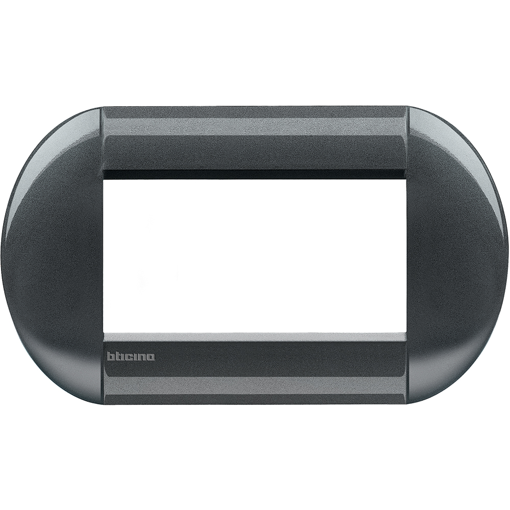 BTICINO - LNB4804AC Рамка 4М Dark steel метална елипсовидна Livinglight