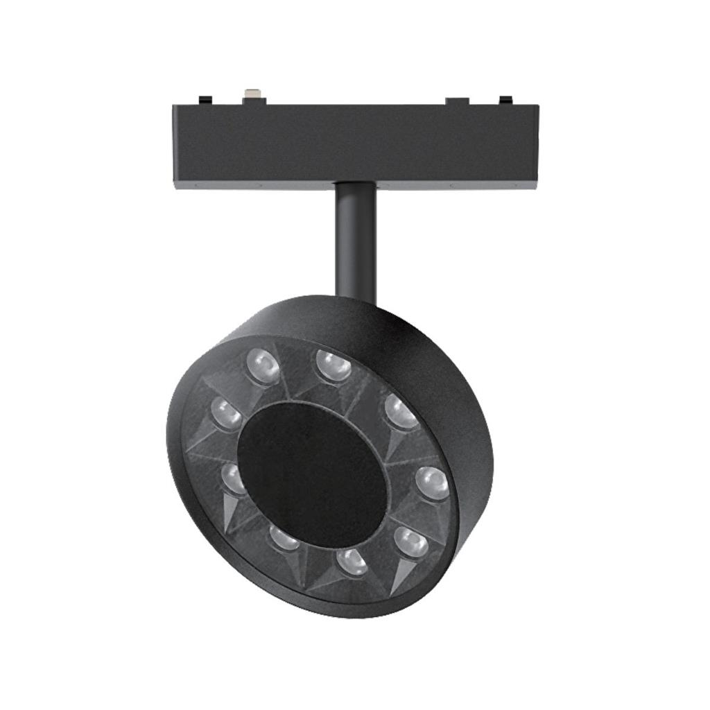 ULTRALUX - LED body magnetic linear black circle SMART 9W CCT 48V DC LMST9S9CCT