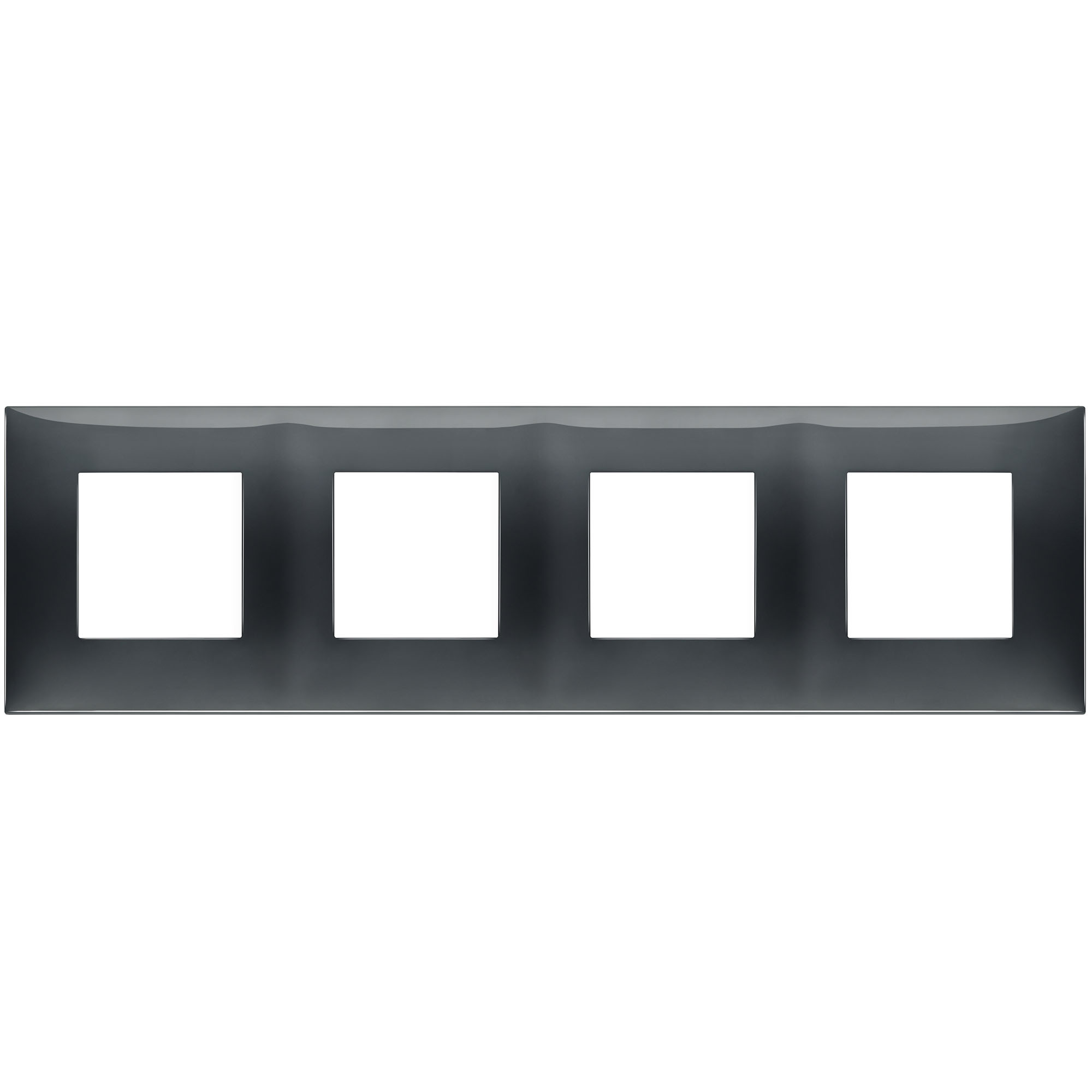 VIMAR - 09668.03 cover plate - 2+2+2+2 horizontal/vertical installation modules slate grey color NEVE UP