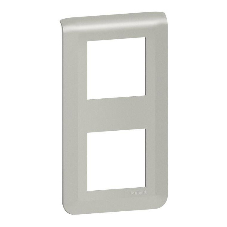 LEGRAND - Plate Mosaic - 2 x 2 vertical modules - alu 79322L