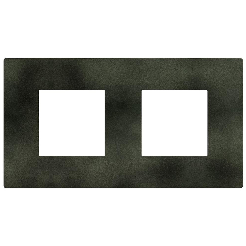 BTICINO - cover plate2+2 modules Dark Green Light Now YA4802M2DG