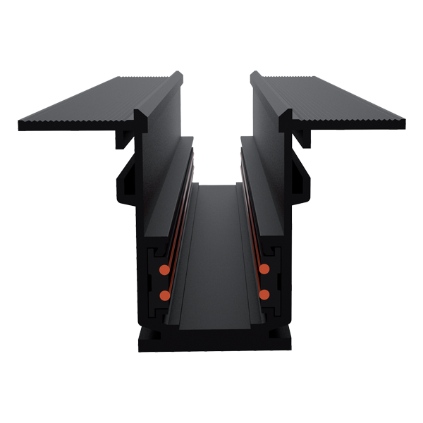ELMARK - Four pole track recessed mounting 1m black 93MRBM1/BL